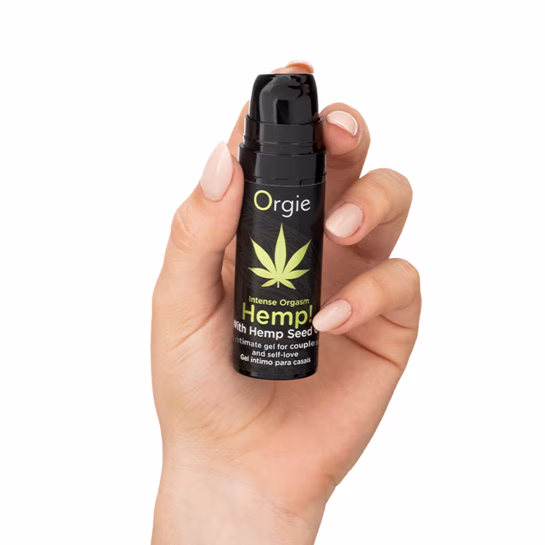 Збуджувальний гель для пар Orgie Hemp! Intense Orgasm, 15 мл, тепло-холод, ефект сильної вібрації — фото 2