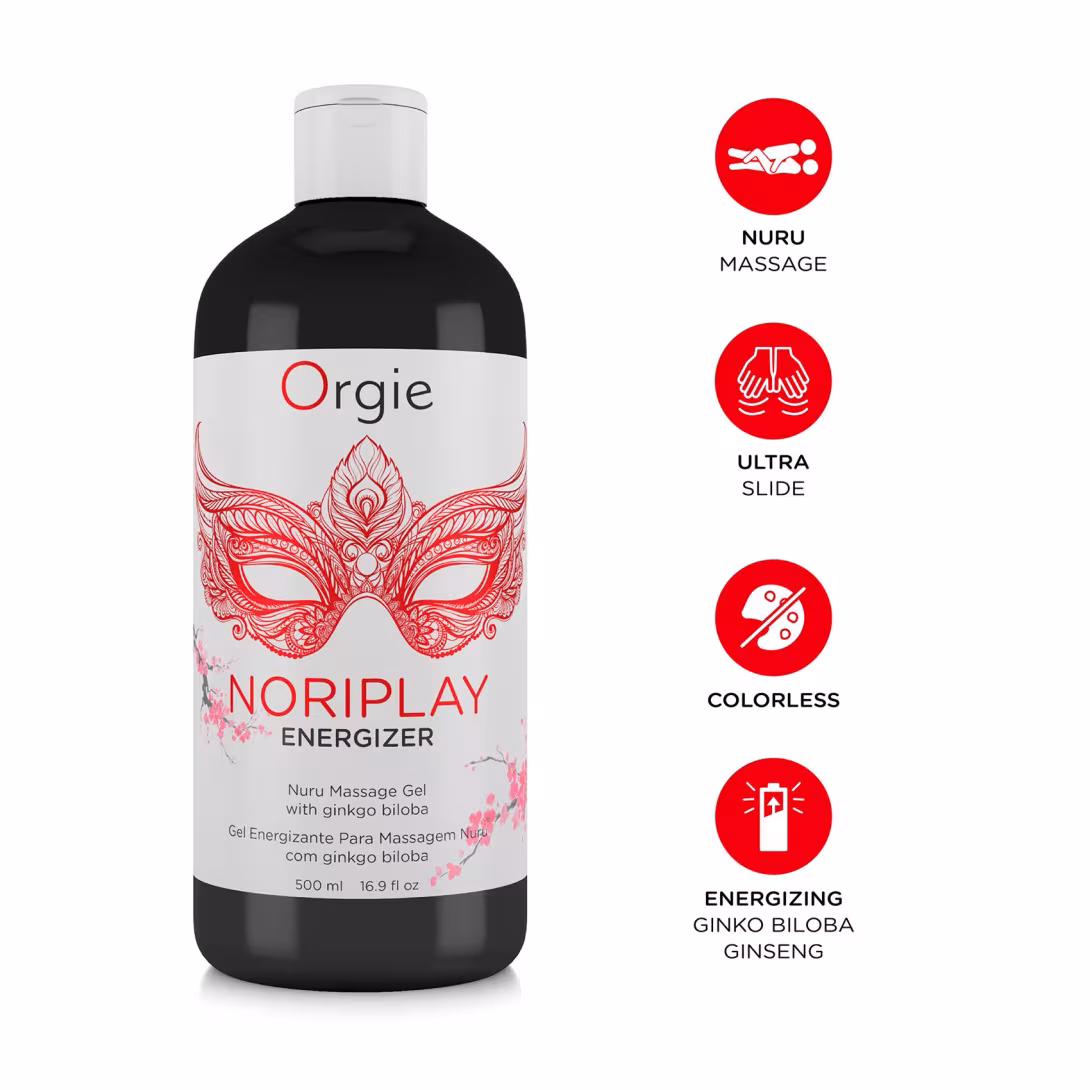 Гель для NURU-масажу Orgie – Noriplay Energizer (500 мл), екстракт гінкго білоба, захисне простирадло — фото 3