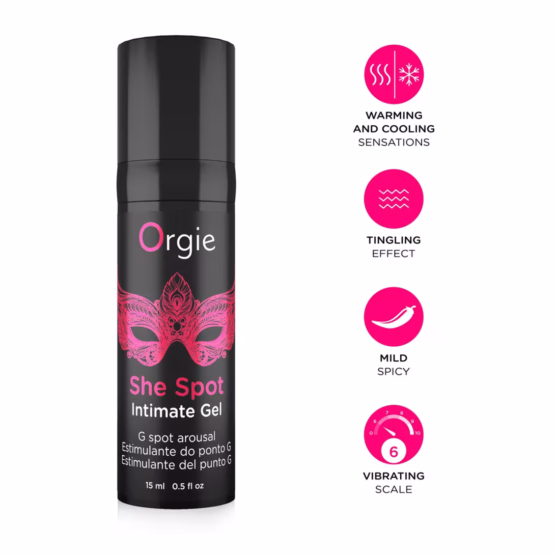 Гель для стимуляції точки G Orgie She Spot Intimate Gel, 15 мл, тепло-холод, ефект вібрації — фото 3