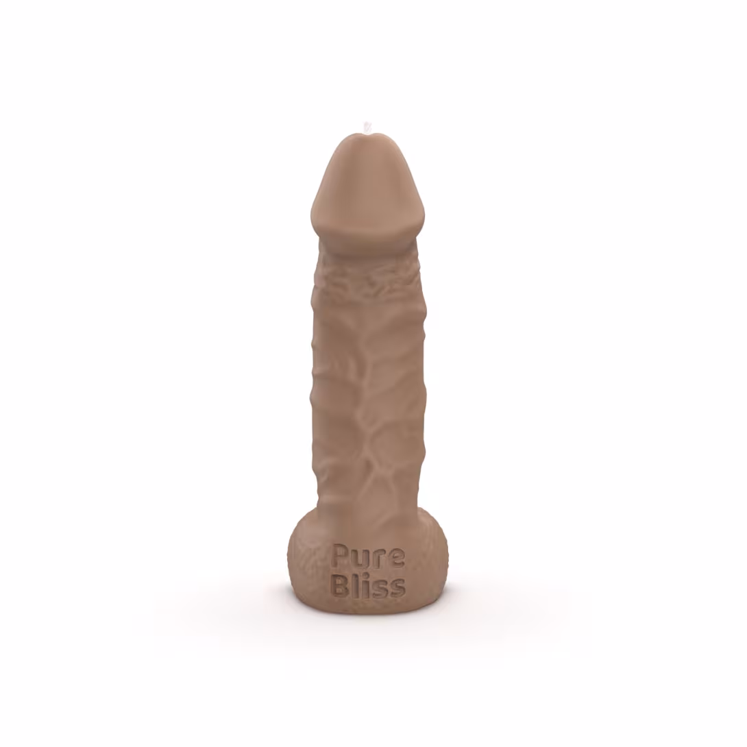 Свічка у вигляді члена Pure Bliss MINI Brown 15 см — фото 2