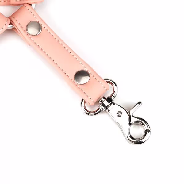 Хрестовина для фіксації Liebe Seele Dark Candy Pink Hogtie, з кільцем, 4 карабіни — фото 4