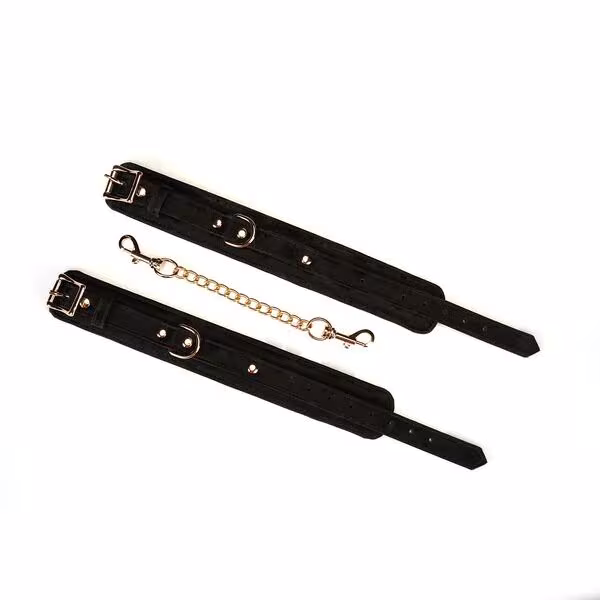 Поножі Liebe Seele Boudoir Amor Ankle Cuffs Black, знімний з’єднувальний ланцюжок — фото 4