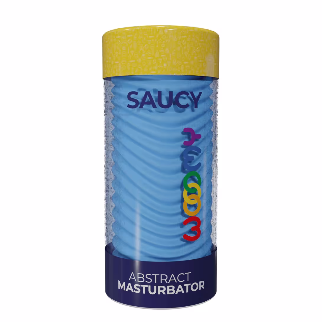 Мастурбатор Wooomy Saucy Abstract Masturbator, наскрізний, двосторонній — фото 9