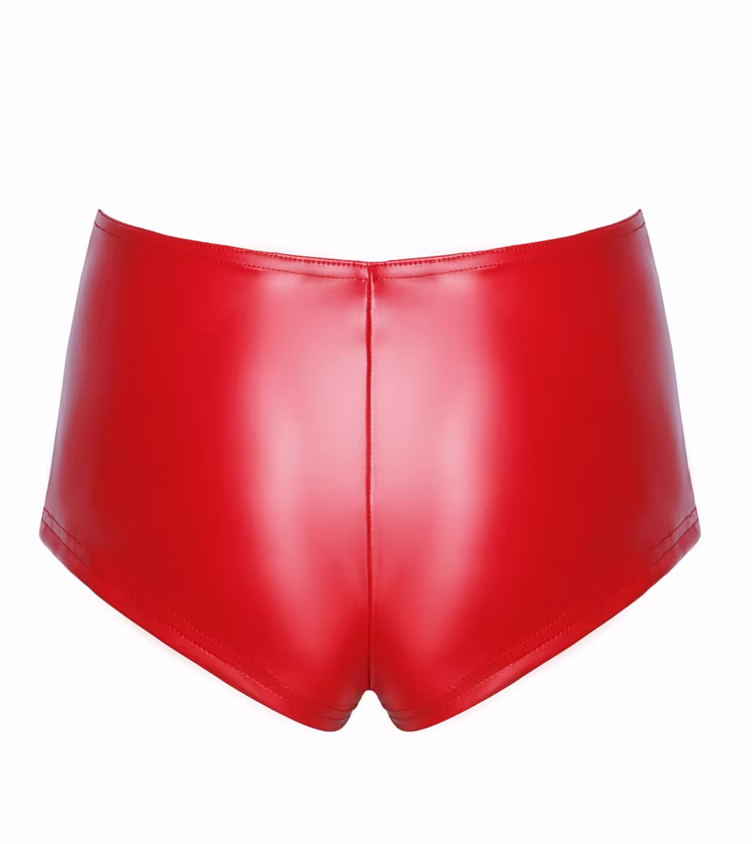 Шорти Noir Handmade F356 Red powerwetlook shorts - M — фото 7