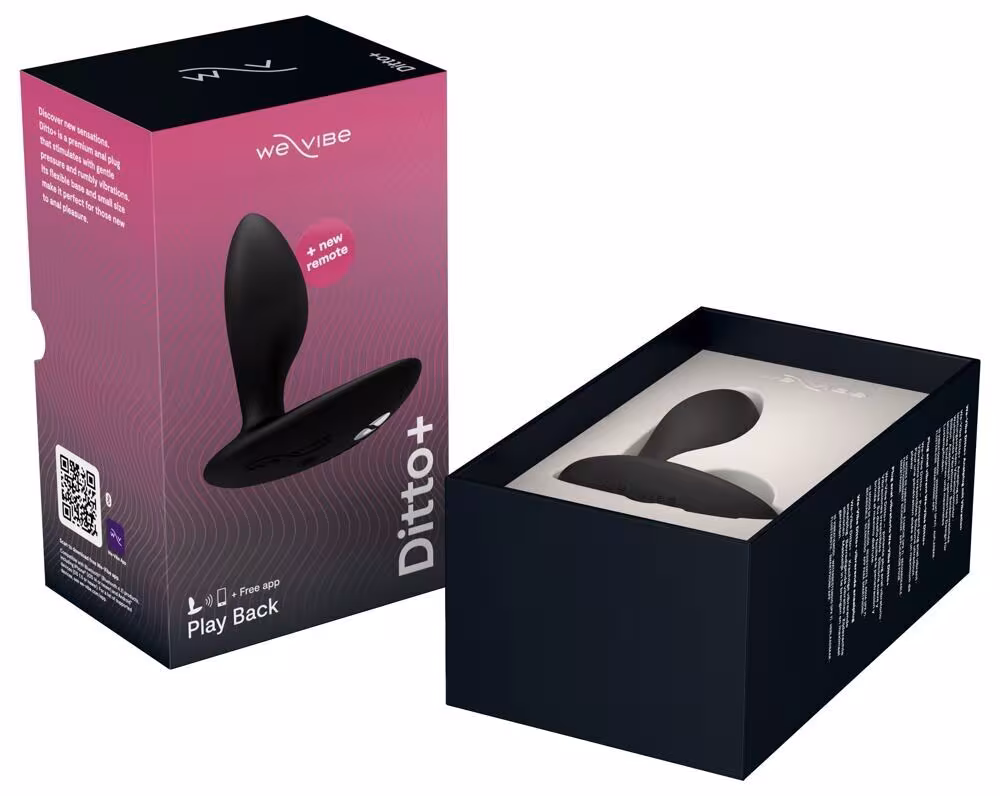 Анальна смарт-вібропробка We-Vibe Ditto+ Satin Black з пультом ДК — фото 9