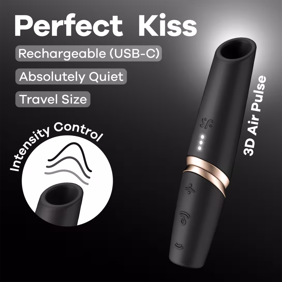 Вакуумний стимулятор Satisfyer Perfect Kiss, магнітна технологія 3D Air Pulse, 30 режимів роботи — фото 6