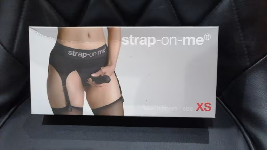 Трусики для страпона з підв’язками для панчіх Strap-On-Me REBEL HARNESS - XS (м'ята упаковка!!!) — фото 2
