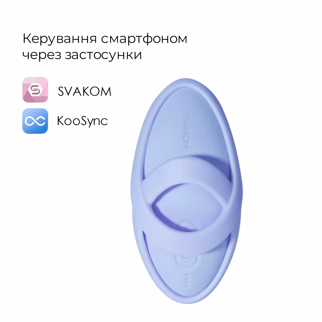 Смарт-вібратор для клітора Svakom Echo 2 Sky Blue, підігрів до 38 °C, знімна насадка на палець — фото 2