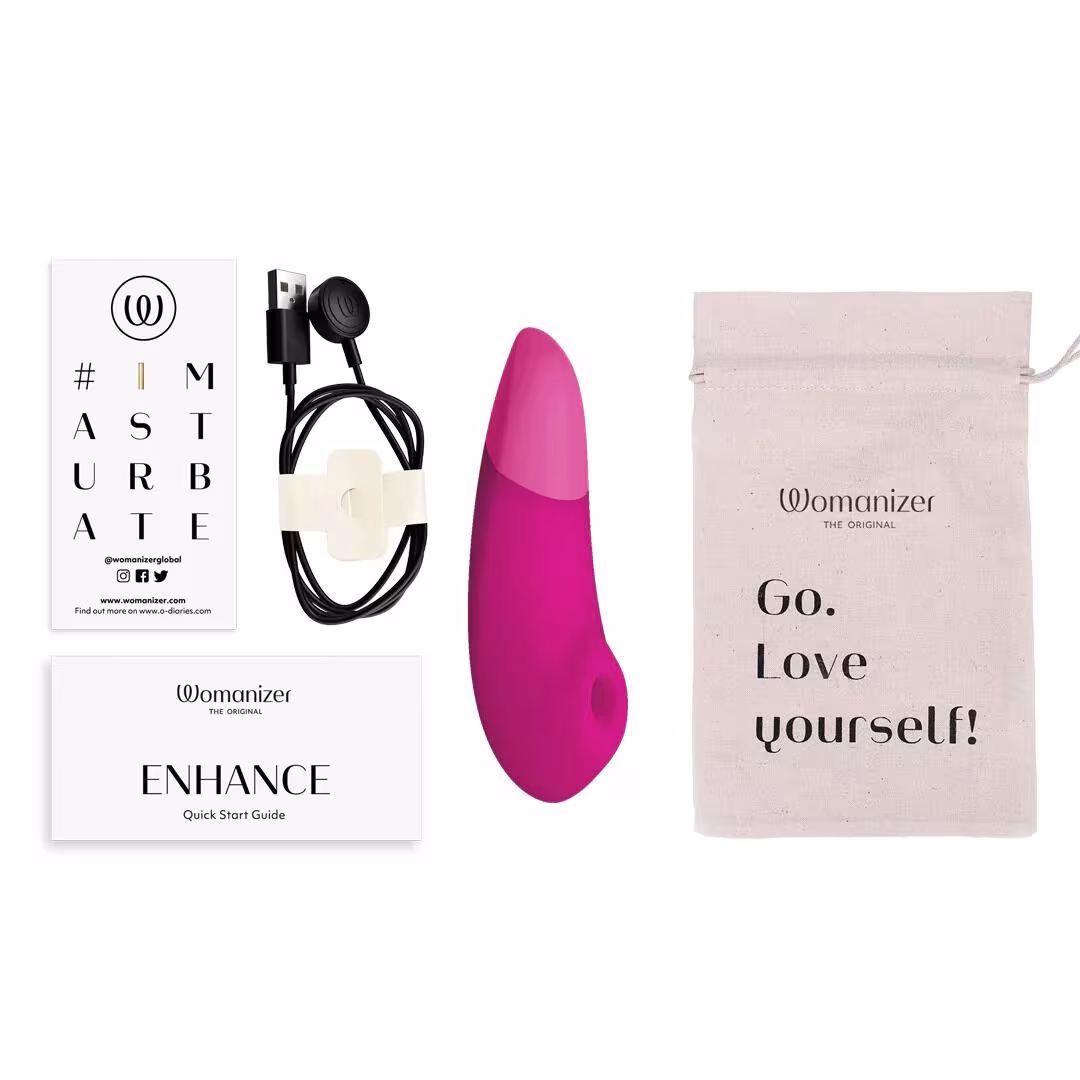 Вакуумний кліторальний стимулятор Womanizer Enhance Pink — фото 8
