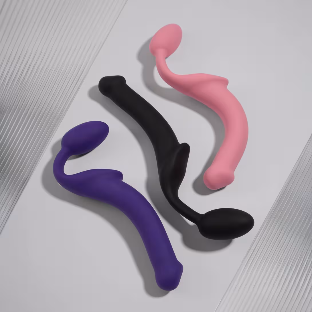 Безремінний страпон Strap-On-Me Rose L, повністю регульований, діаметр 3,7 см — фото 10