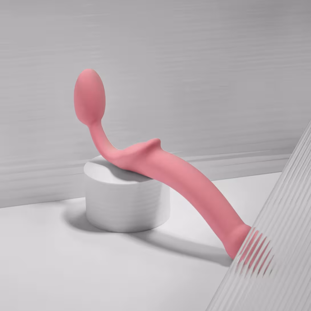 Безремінний страпон Strap-On-Me Rose L, повністю регульований, діаметр 3,7 см — фото 3