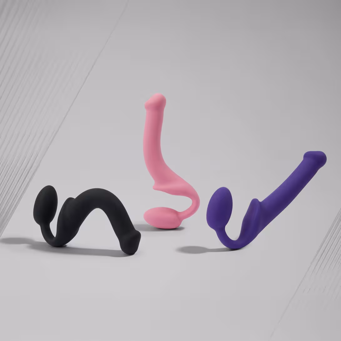 Безремінний страпон Strap-On-Me Rose L, повністю регульований, діаметр 3,7 см — фото 9