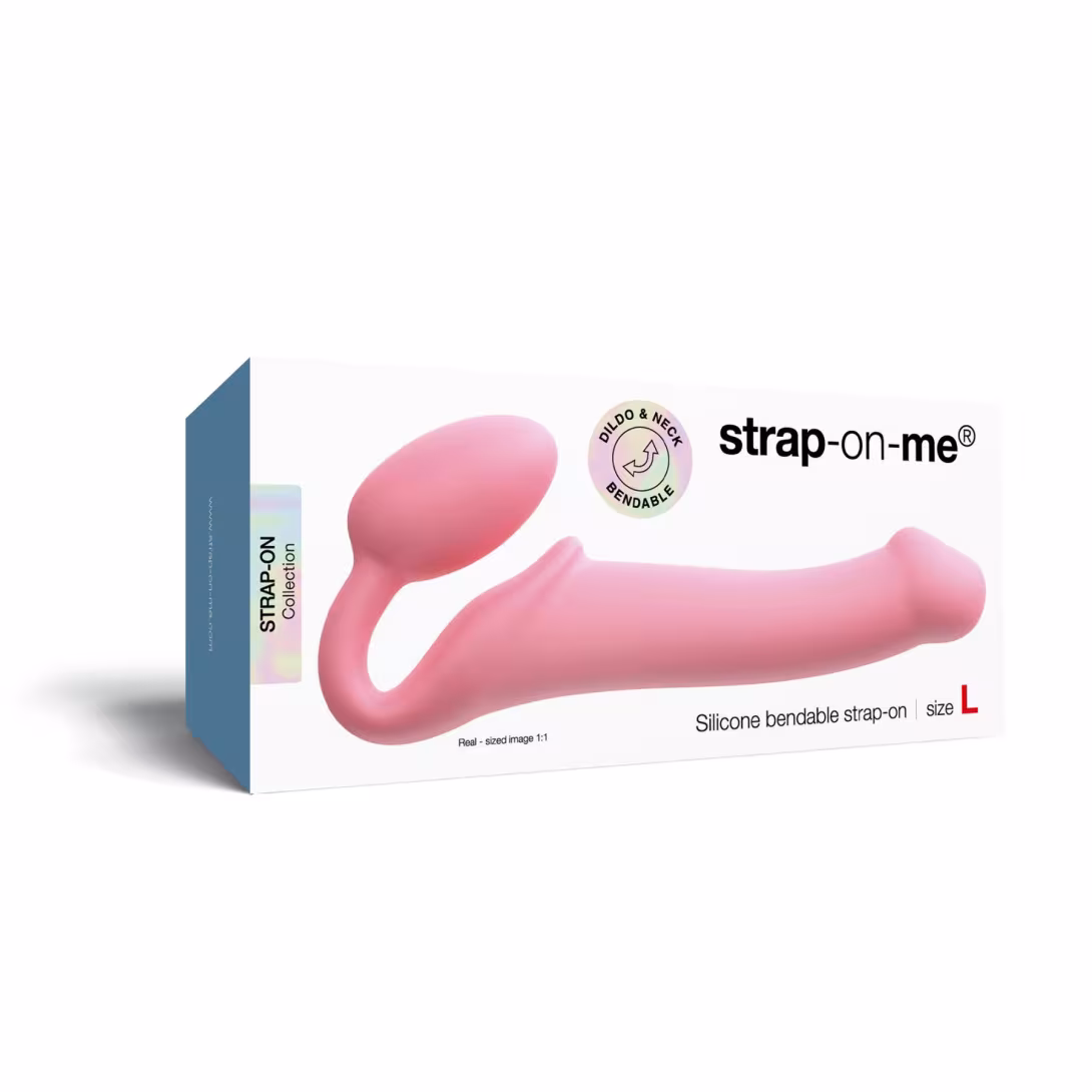 Безремінний страпон Strap-On-Me Rose L, повністю регульований, діаметр 3,7 см — фото 7