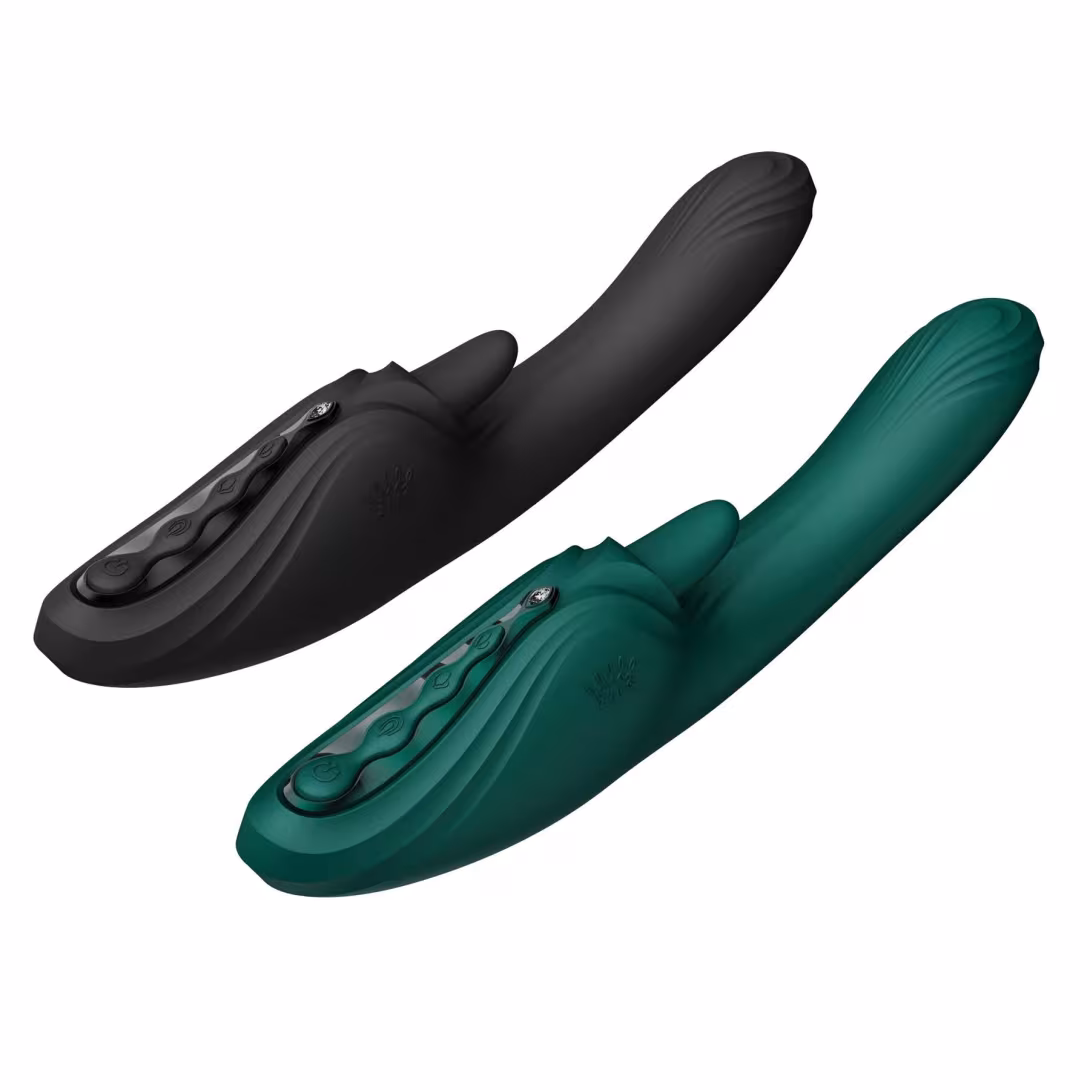 Смарт-вібратор Zalo Ares Turquoise Green, підігрів, 3 мотори, язичок для клітора, стимуляція точки G — фото 12