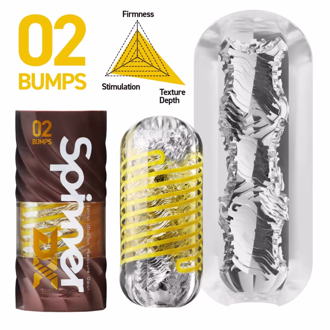 Мастурбатор Tenga Spinner DX 02 Bumps, з пружною стимулювальною спіраллю всередині, середній вплив — фото 2