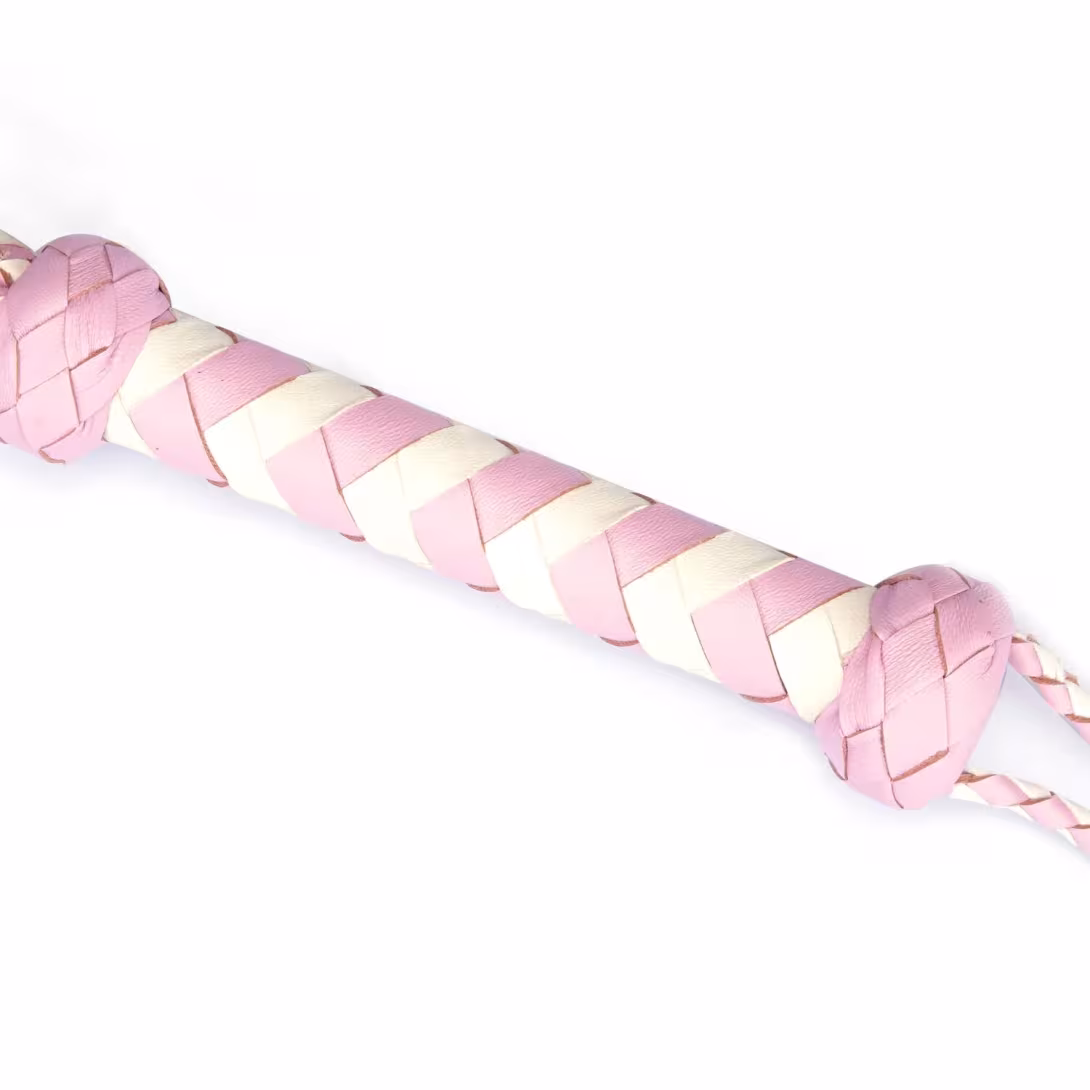 Флогер Liebe Seele White & Pink Leather Whip — фото 4