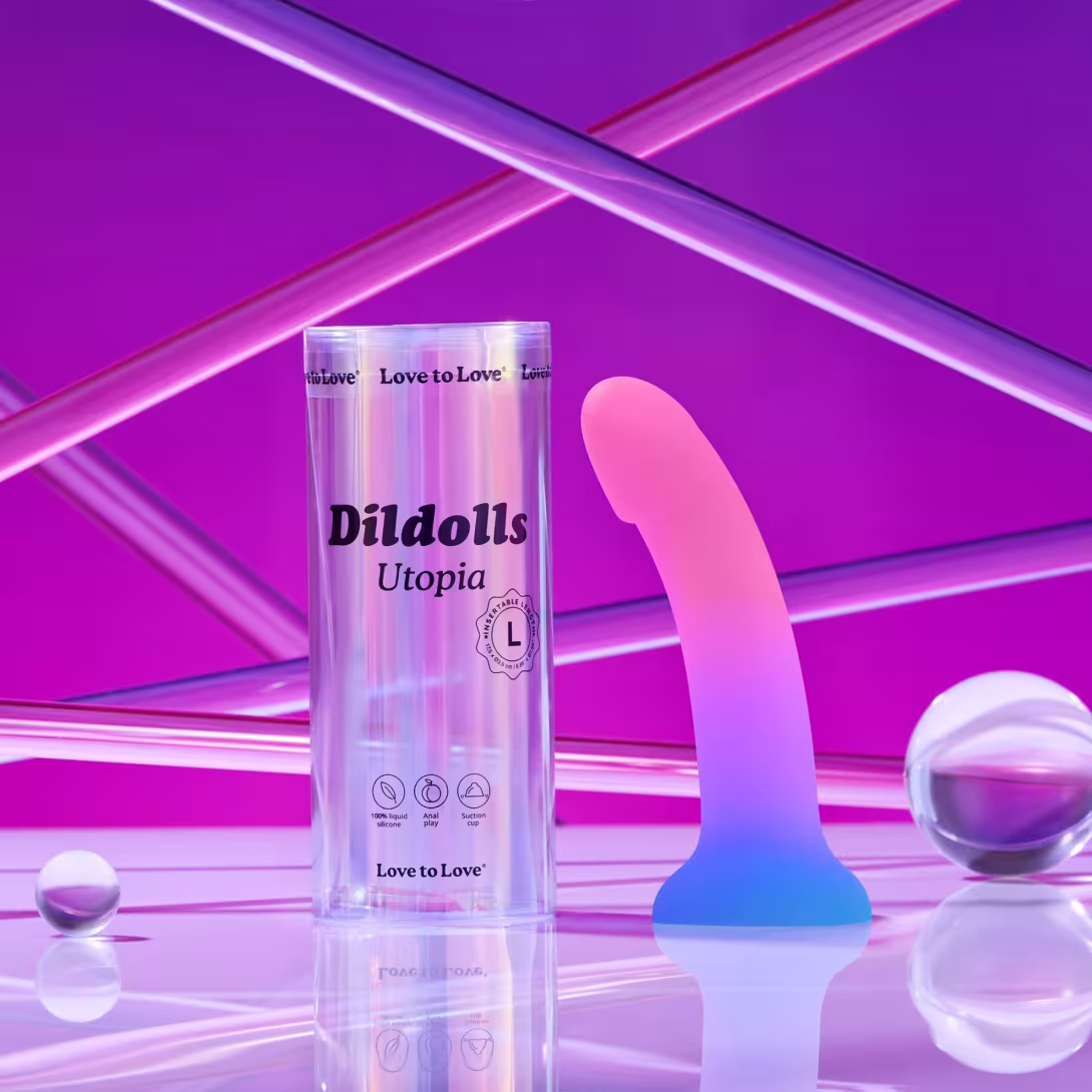 Дилдо з кольоровим градієнтом Love To Love DILDOLLS - UTOPIA L ультрам'який — фото 6