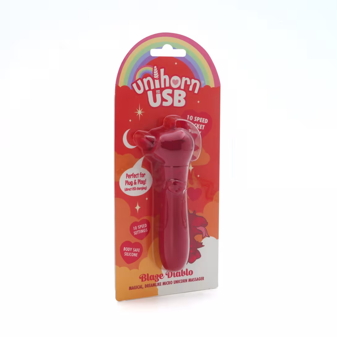 Вібратор-єдиноріжка Unihorn USB Bullet – Blaze Diablo віброкуля, USB-зарядка, 10 режимів — фото 4