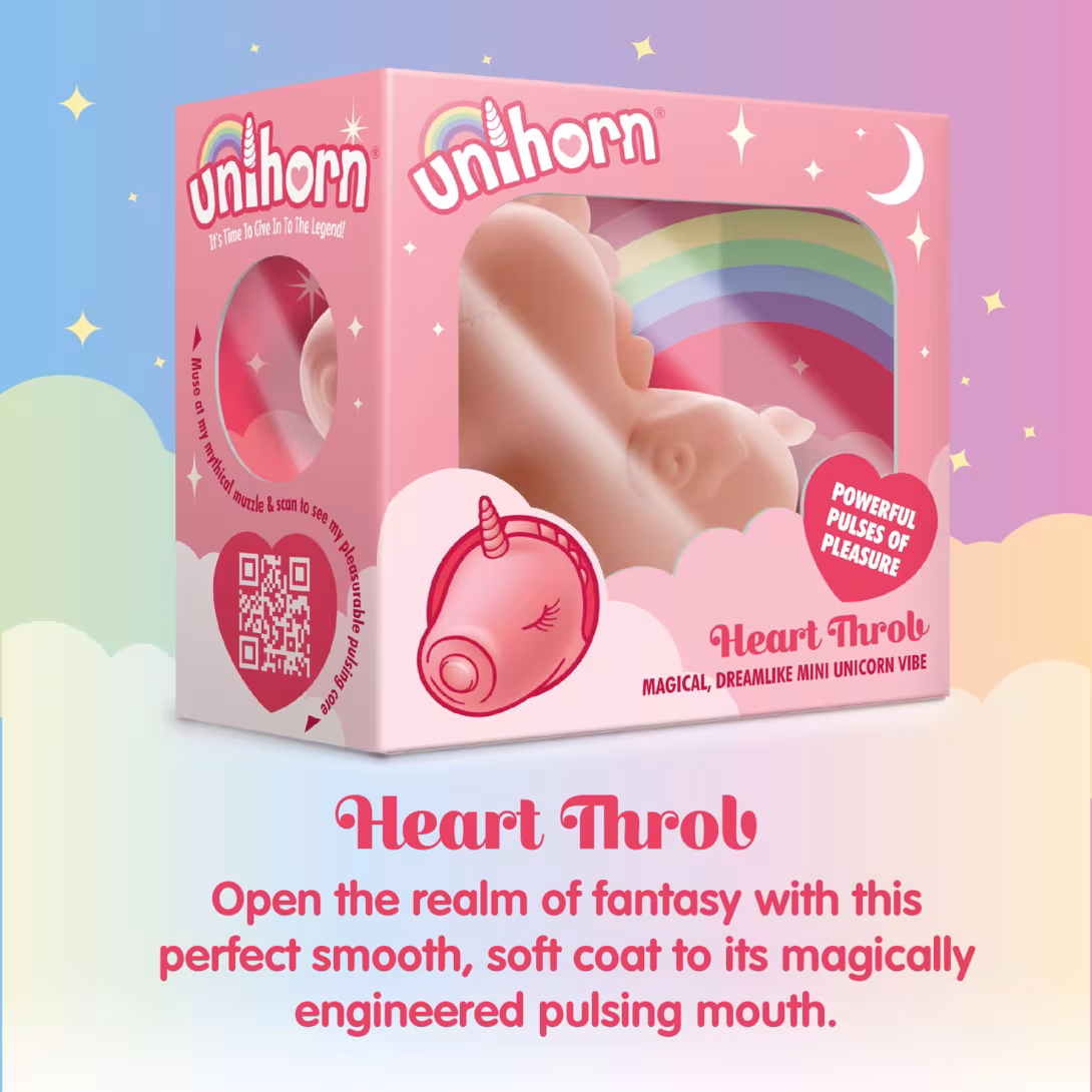 Вібратор-єдиноріжка Unihorn – Heart Throb, з пульсацією — фото 6