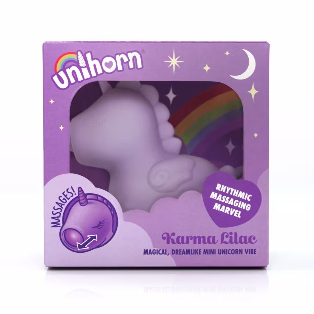 Вібратор-єдиноріжка Unihorn – Karma Lilac, з пульсацією — фото 6