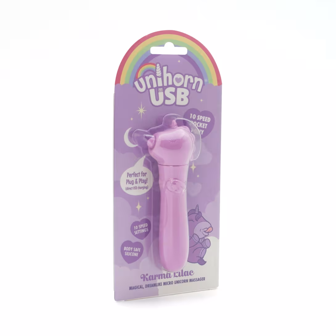 Вібратор-єдиноріжка Unihorn USB Bullet – Karma Lilac, віброкуля, USB-зарядка, 10 режимів — фото 4