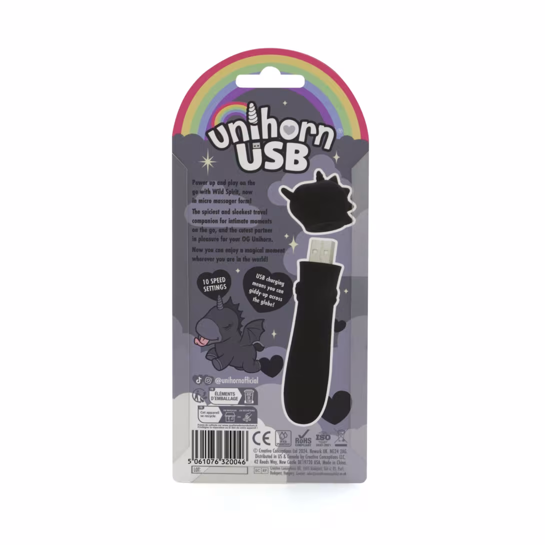 Вібратор-єдиноріжка Unihorn USB Bullet – Wild Spirit, віброкуля, USB-зарядка, 10 режимів — фото 5