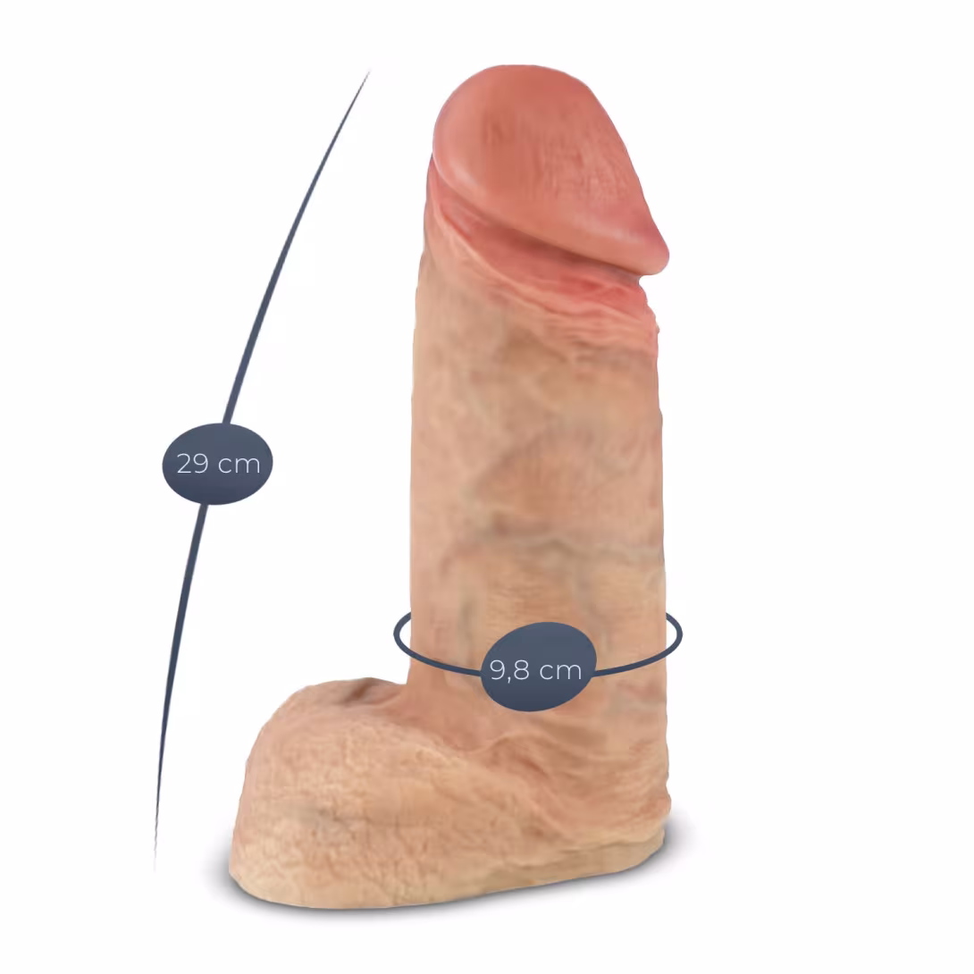 Фалоімітатор SilexD Premium Real Skin Flesh (11in MODEL 1), без коробки — фото 6