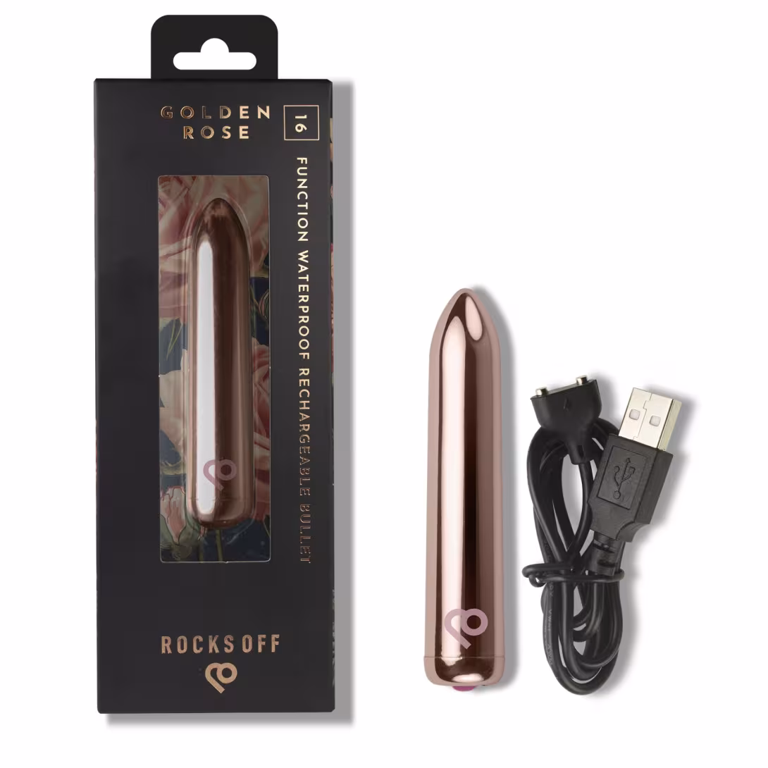 Віброкуля Rocks Off Bullet Golden Rose 16 Settings — фото 9