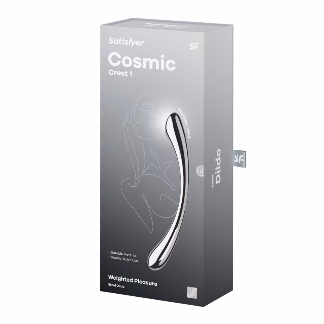 Металевий дилдо Satisfyer Cosmic Crest 1, двосторонній, можна нагрівати й охолоджувати — фото 5