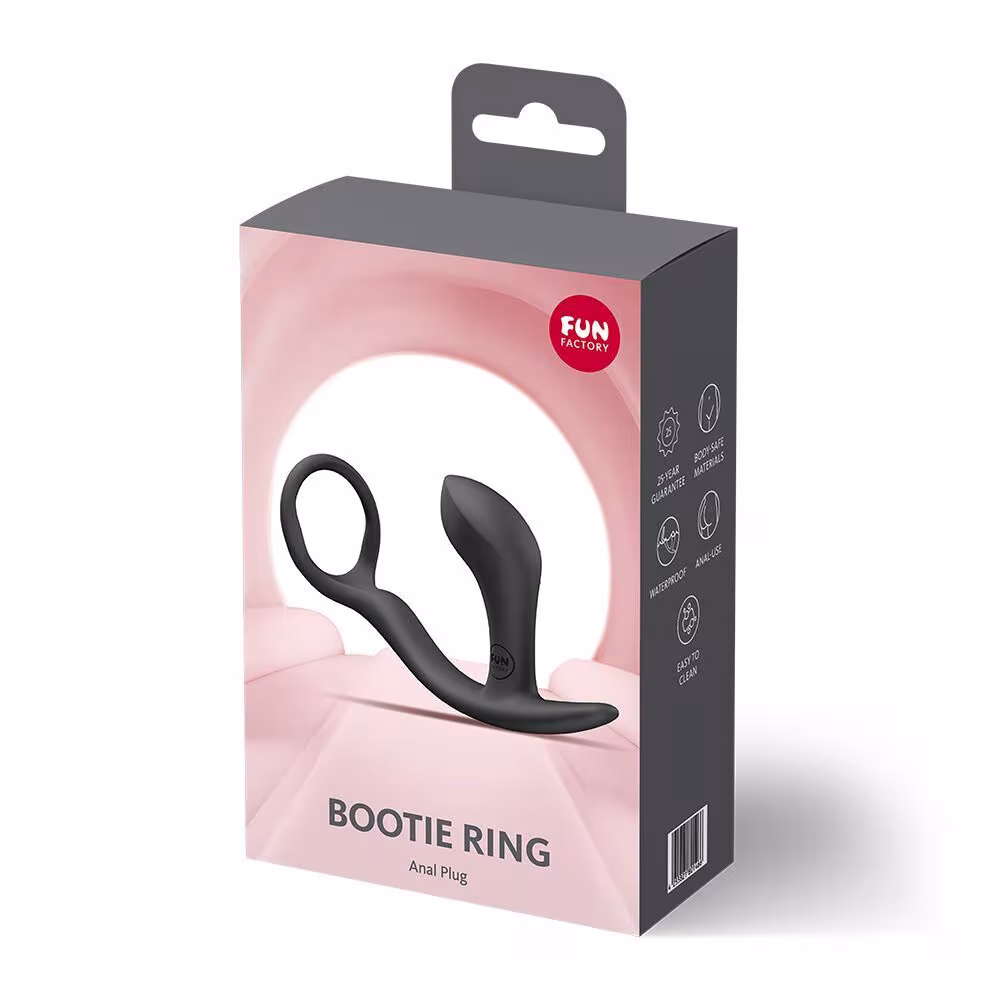 Анальна пробка з ерекційним кільцем Fun Factory BOOTIE RING Black (м'яте паковання!!!) — фото 9