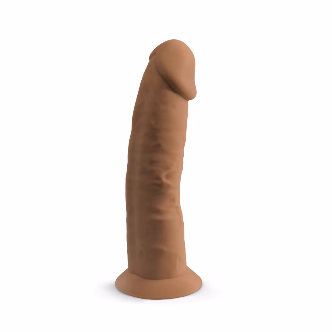 Фалоімітатор SilexD Henry Caramel (MODEL 2 size 7.5in), двошаровий, силікон + Silexpan, діаметр 4,8 см — фото 3