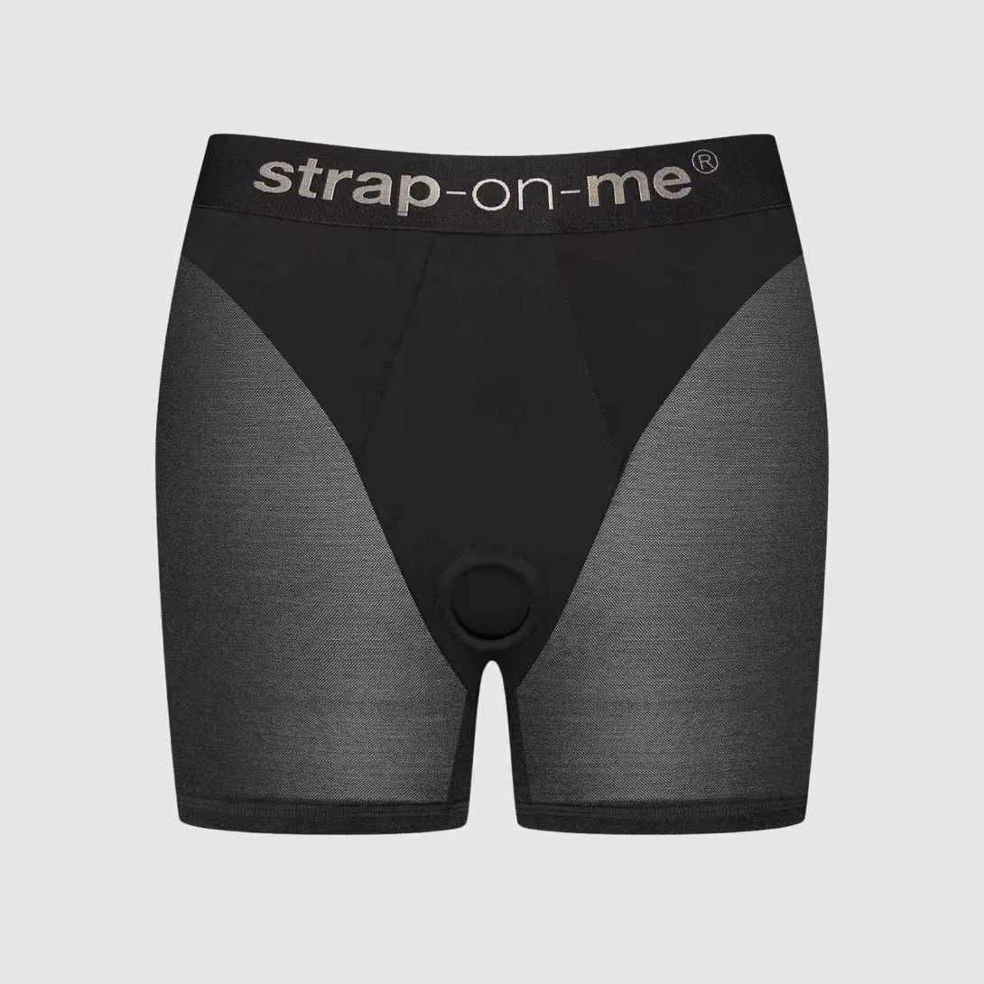 Шорти з фіксацією ділдо Strap-On-Me Harness Lingerie Halo - S - Black