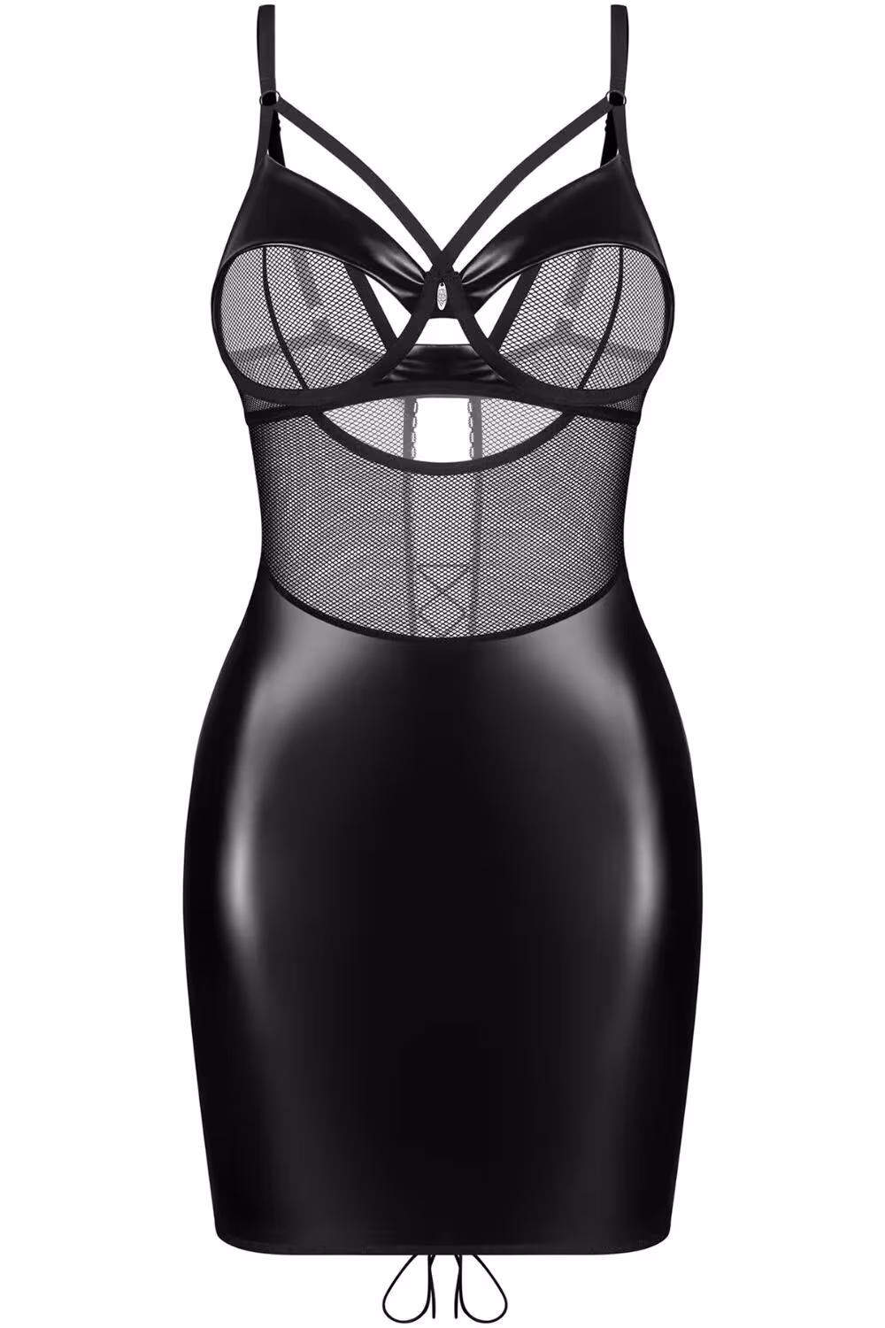 Сорочка Obsessive Dominna chemise & thong 2XL/3XL — фото 3