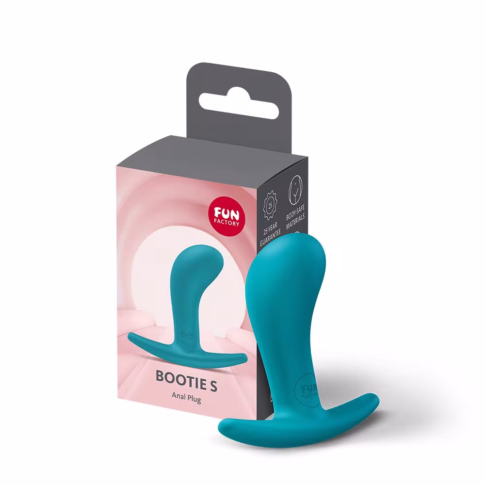 Анальна пробка Fun Factory BOOTIE S Aquamarine, діаметр 2,8 см, тонкий обмежувач — фото 3