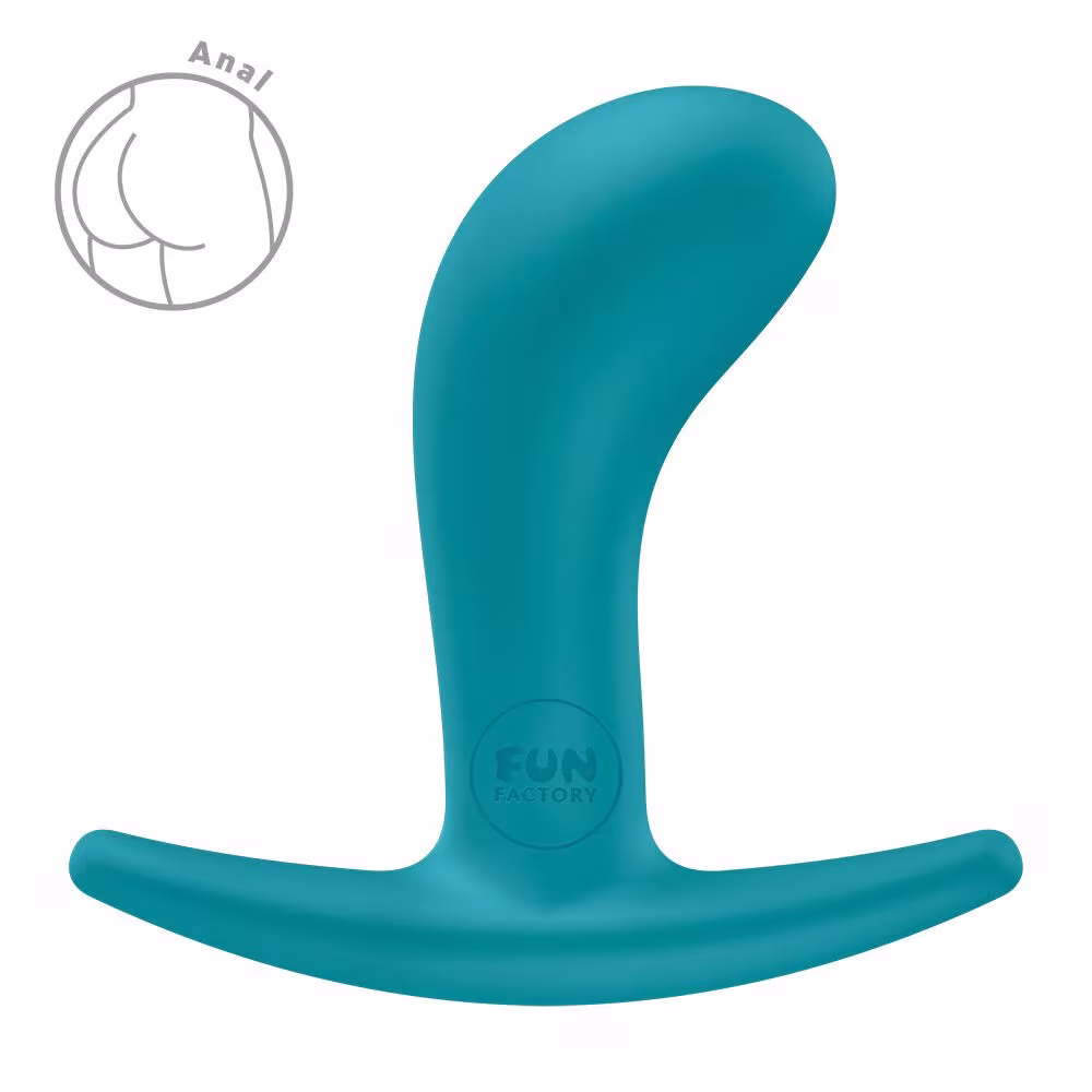 Анальна пробка Fun Factory BOOTIE S Aquamarine, діаметр 2,8 см, тонкий обмежувач
