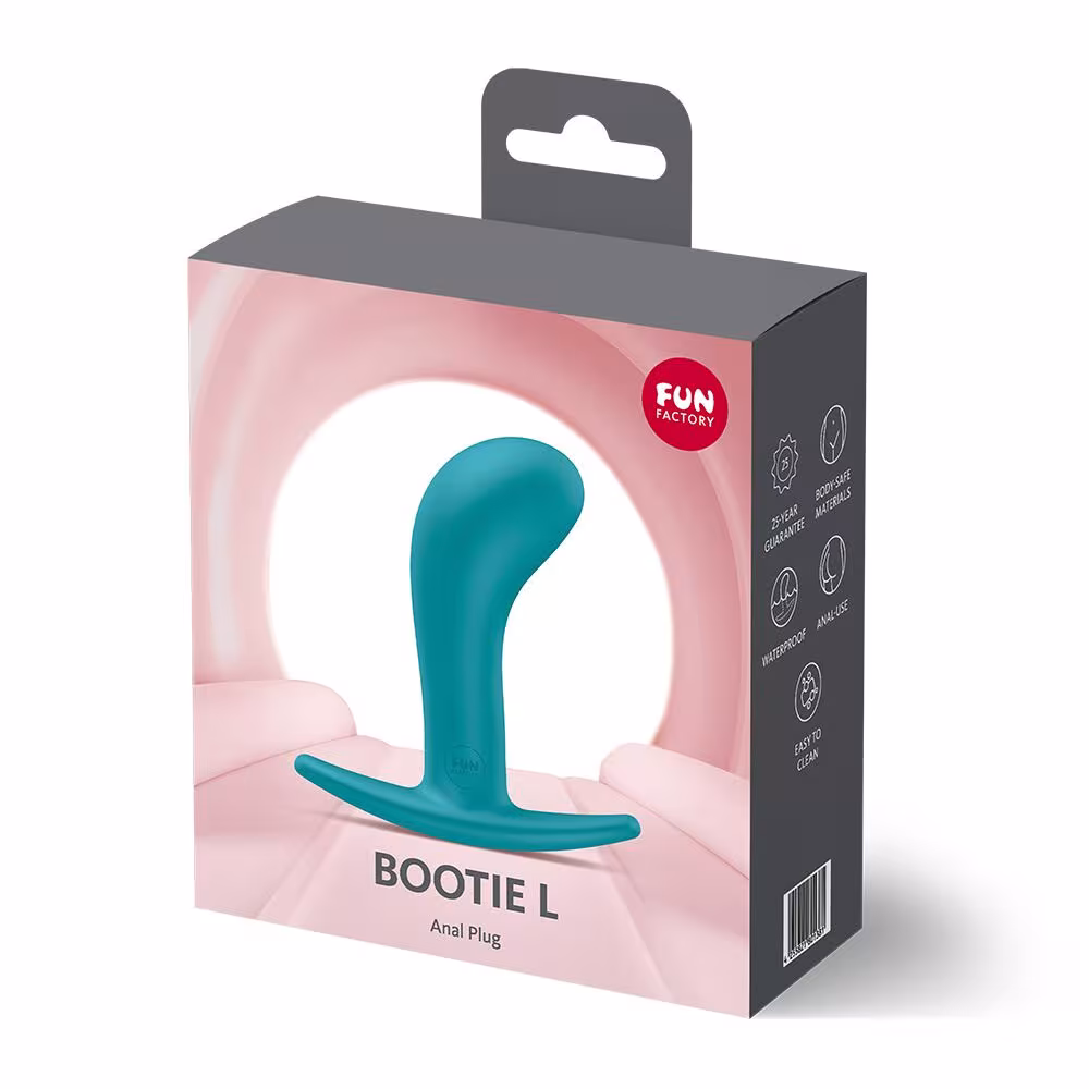 Анальна пробка Fun Factory BOOTIE L Aquamarine, діаметр 3,8 см, тонкий обмежувач — фото 7