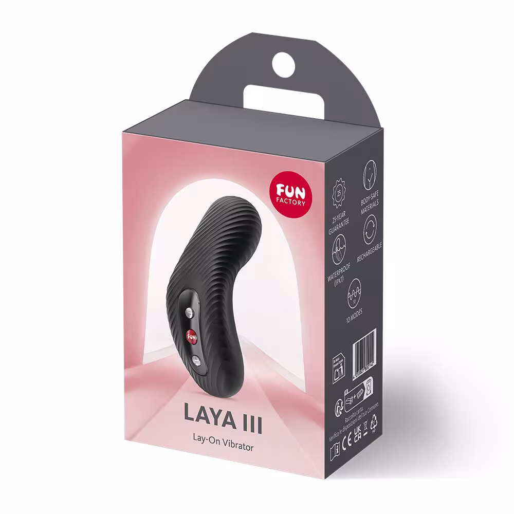 Накладний вібратор Fun Factory LAYA III Black, ефект постукування пальцем — фото 4