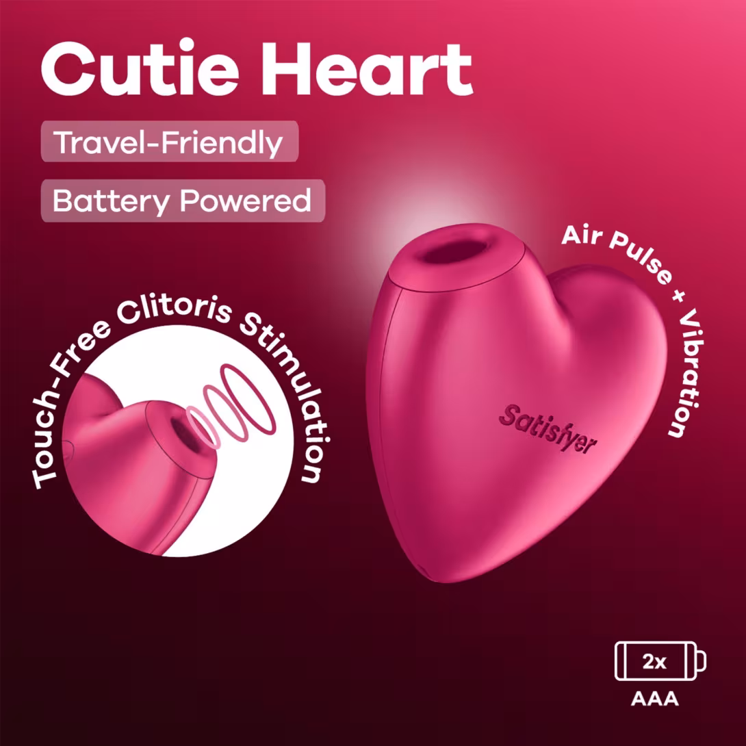 Вакуумний стимулятор-серце з вібрацією Satisfyer Cutie Heart Battery Series (м'яте паковання!!!) — фото 7