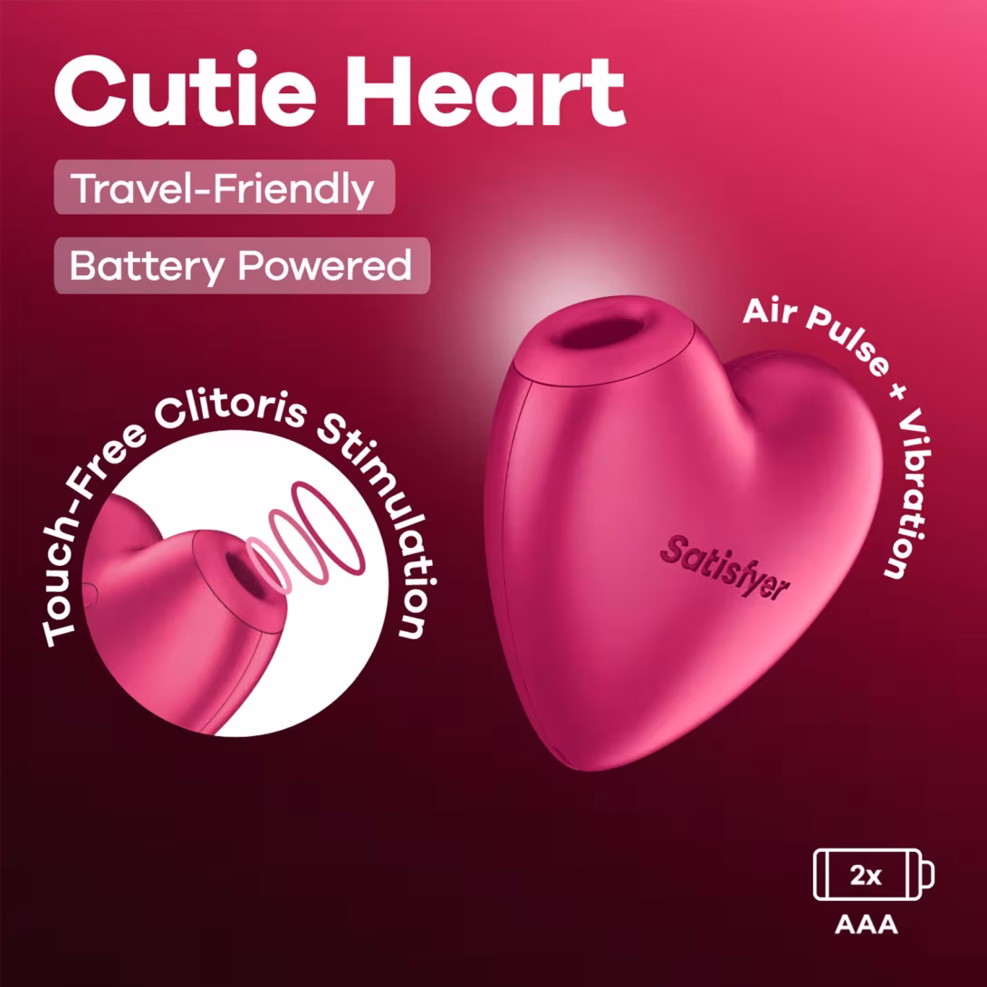 Вакуумний стимулятор-серце з вібрацією Satisfyer Cutie Heart Battery Series — фото 6