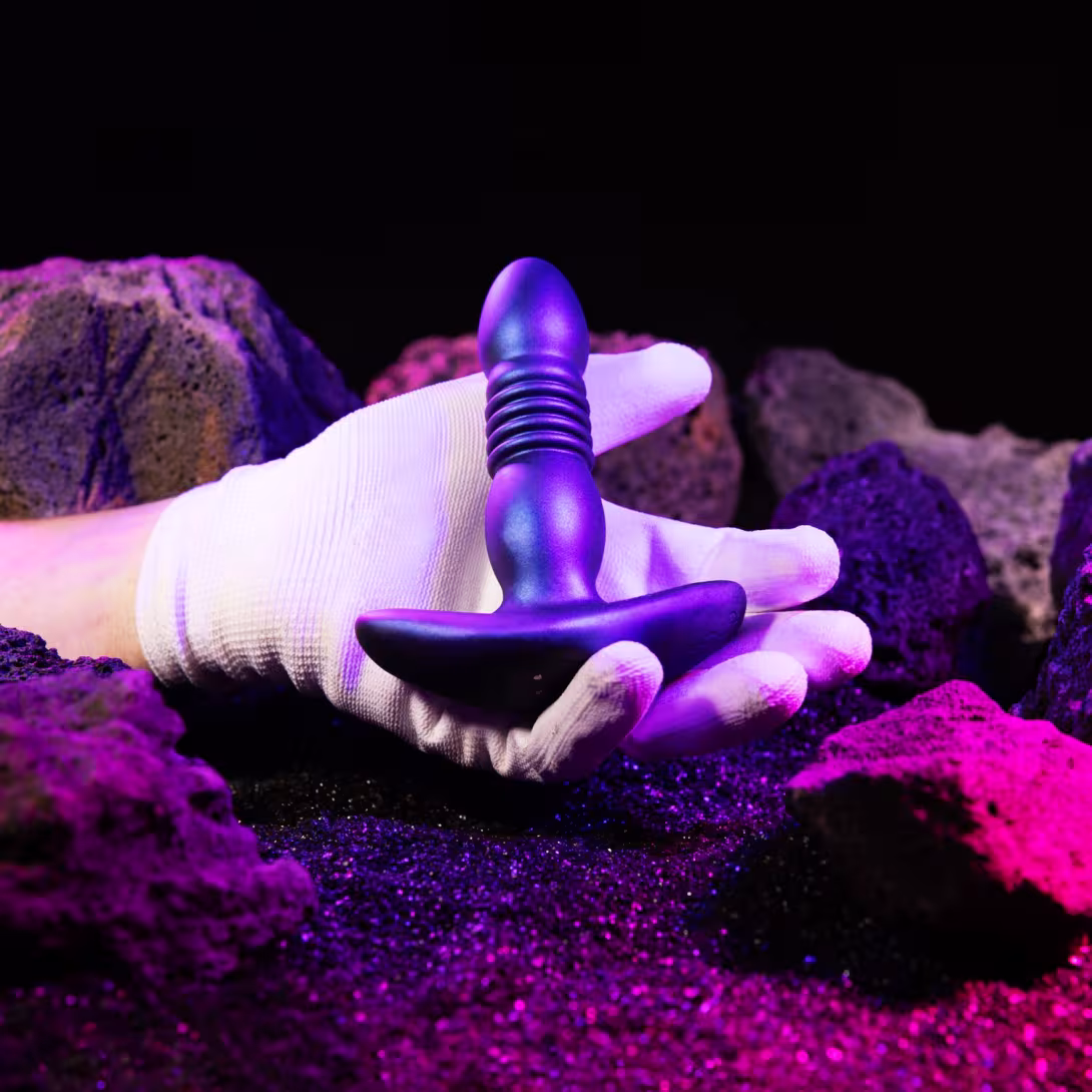 Анальна пробка з вібрацією та пульсацією Hueman - Supernova Thrusting Buttplug — фото 10