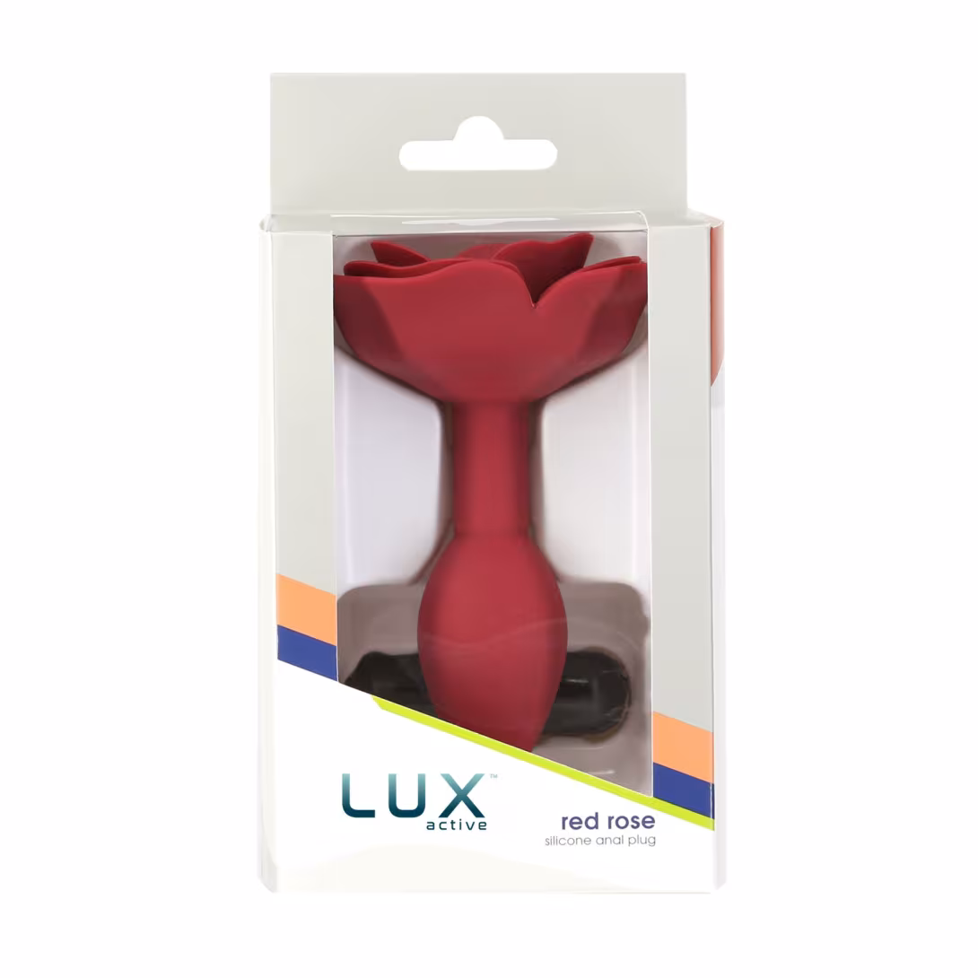Силіконова анальна пробка Lux Active с розой - Red Rose Silicone Anal Plug — фото 5
