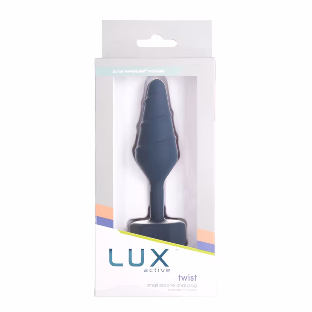 Анальна пробка Lux Active Twist Plug Small Blue (м'яте паковання!!!) — фото 7