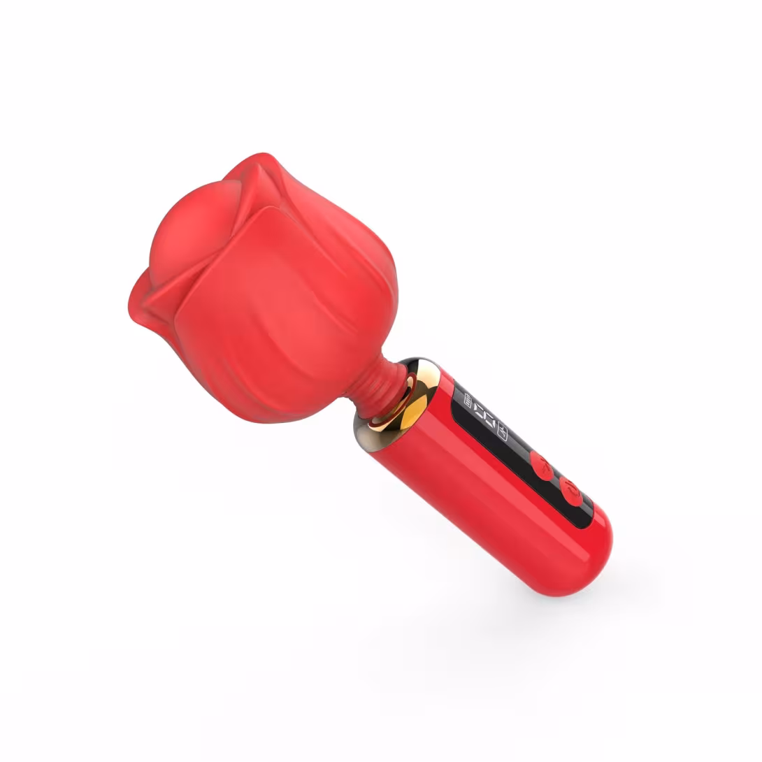 Вібромасажер Loviss Rose Mini Massage Wand Vibrator, головка у вигляді троянди, 9 режимів — фото 5