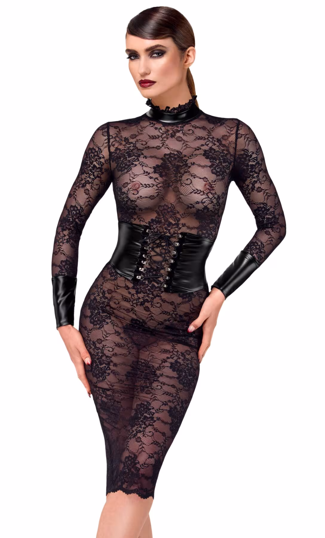Сукня Noir Handmade F375 Noirelle Lace Corset Midi dress XL — фото 3