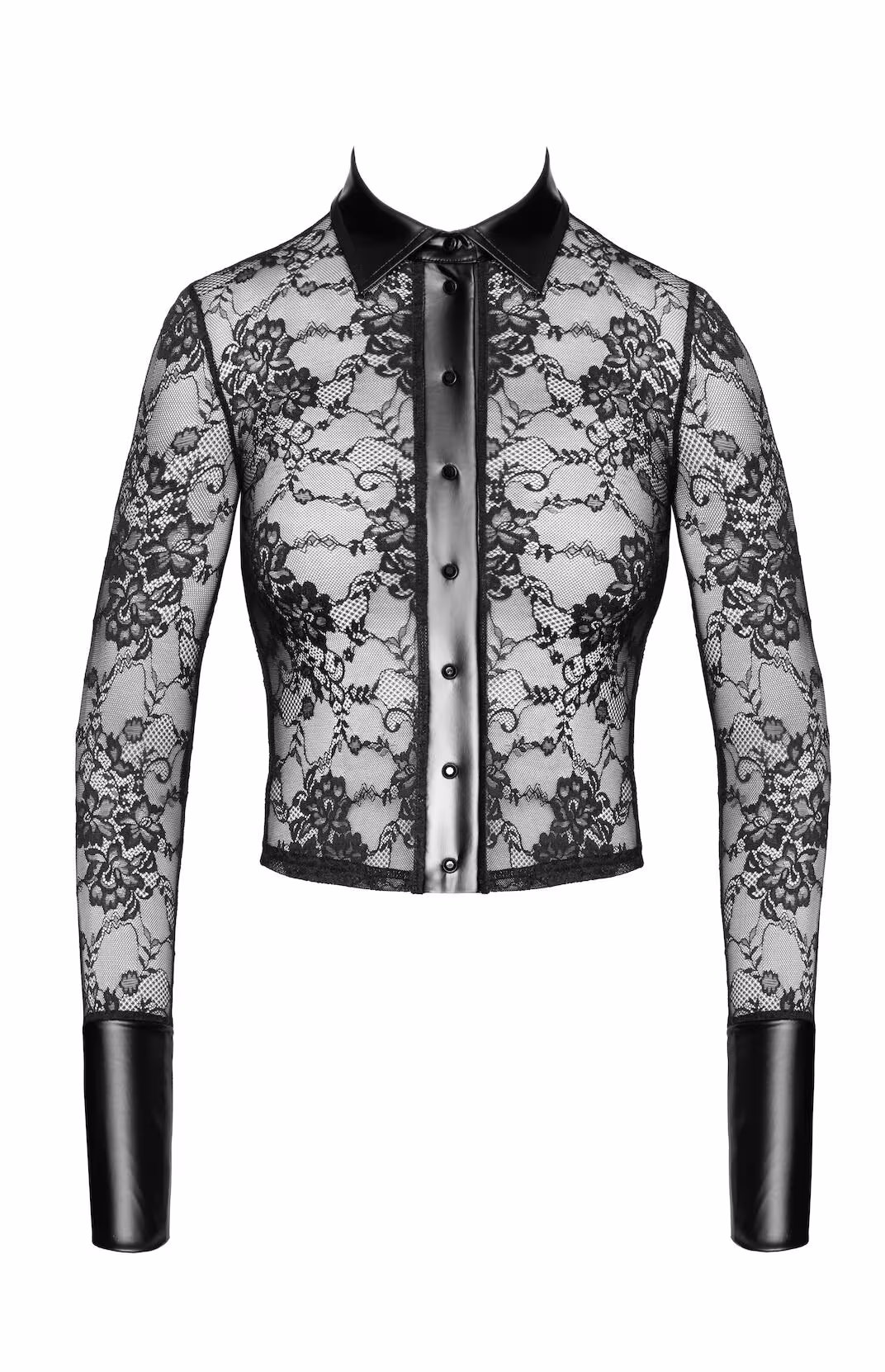 Блуза Noir Handmade F377 Noirelle Lace Button-up Shirt XL — фото 5