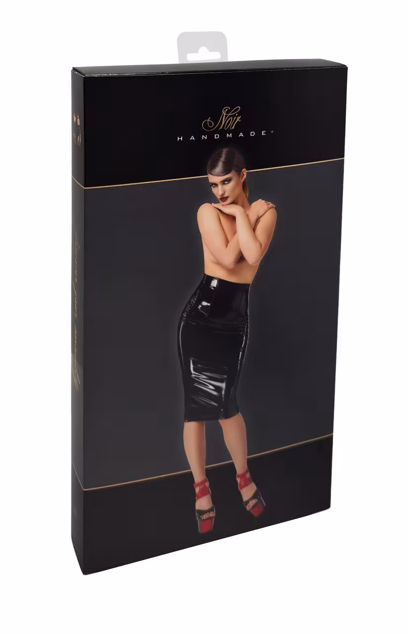 Спідниця Noir Handmade F378 Dominae Column PVC pencil skirt M — фото 10