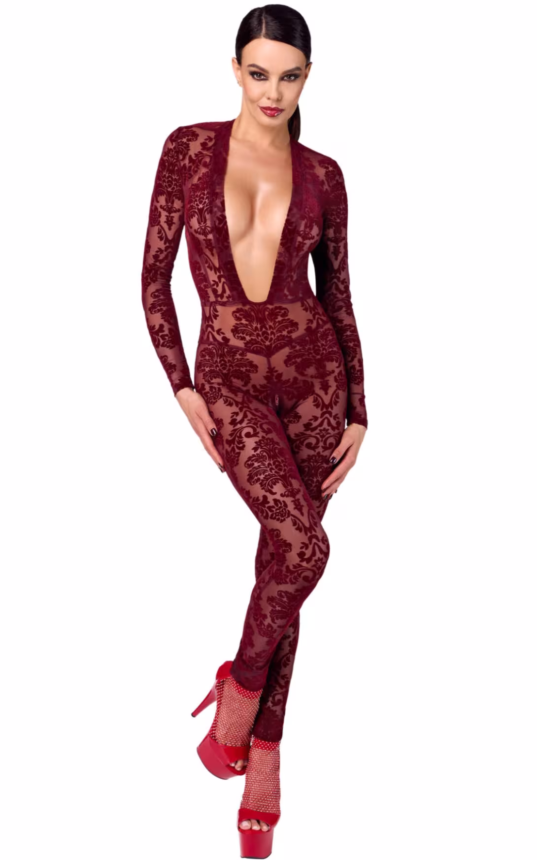 Бодістокінг Noir Handmade F382 Kink Royal Catsuit S — фото 3
