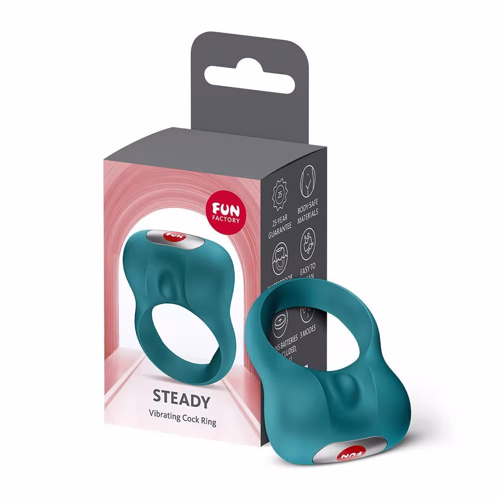 Ерекційне віброкільце Fun Factory Steady Bottle Green (м'яте паковання!!!) — фото 5
