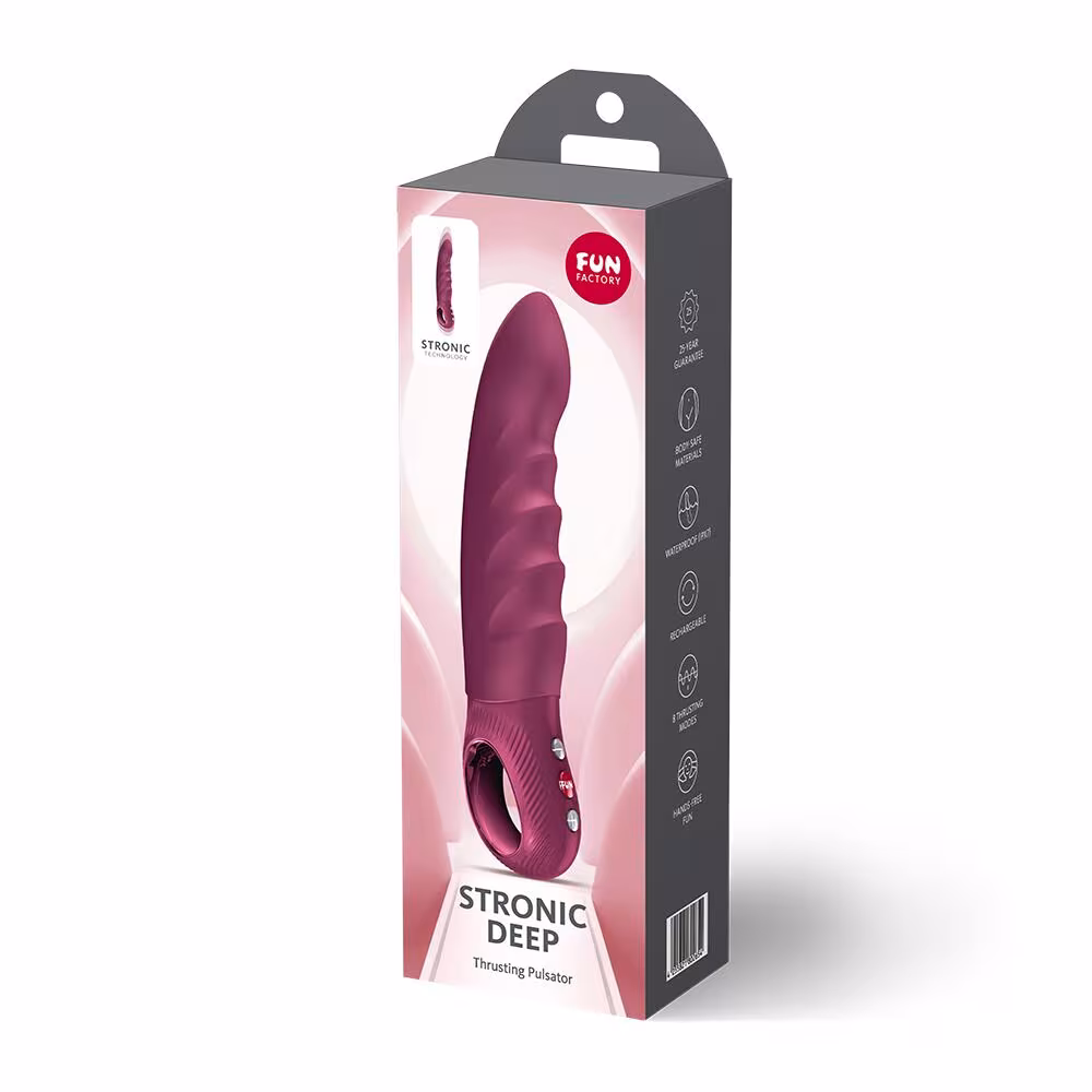 Пульсатор Fun Factory Stronic Deep, Wine Red, 8 режимів роботи, перезаряджуваний — фото 11