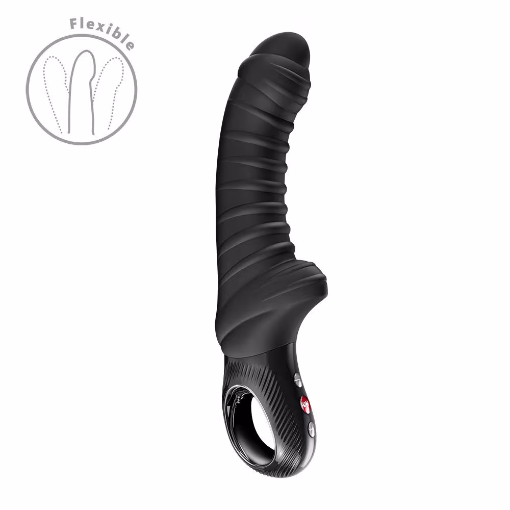 Вібратор для точки G Fun Factory TIGER Black, ребристий, підходить для анальної стимуляції